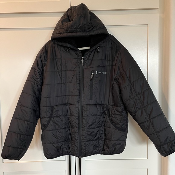 Free Country Men’s Black FreeCycle Bedrock High Pile Lined Puffer Jacket | XXL - Picture 2 of 11